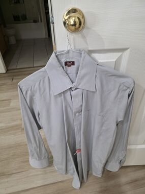 Hamilton Men’s Gray Pinstripe Dress Shirt